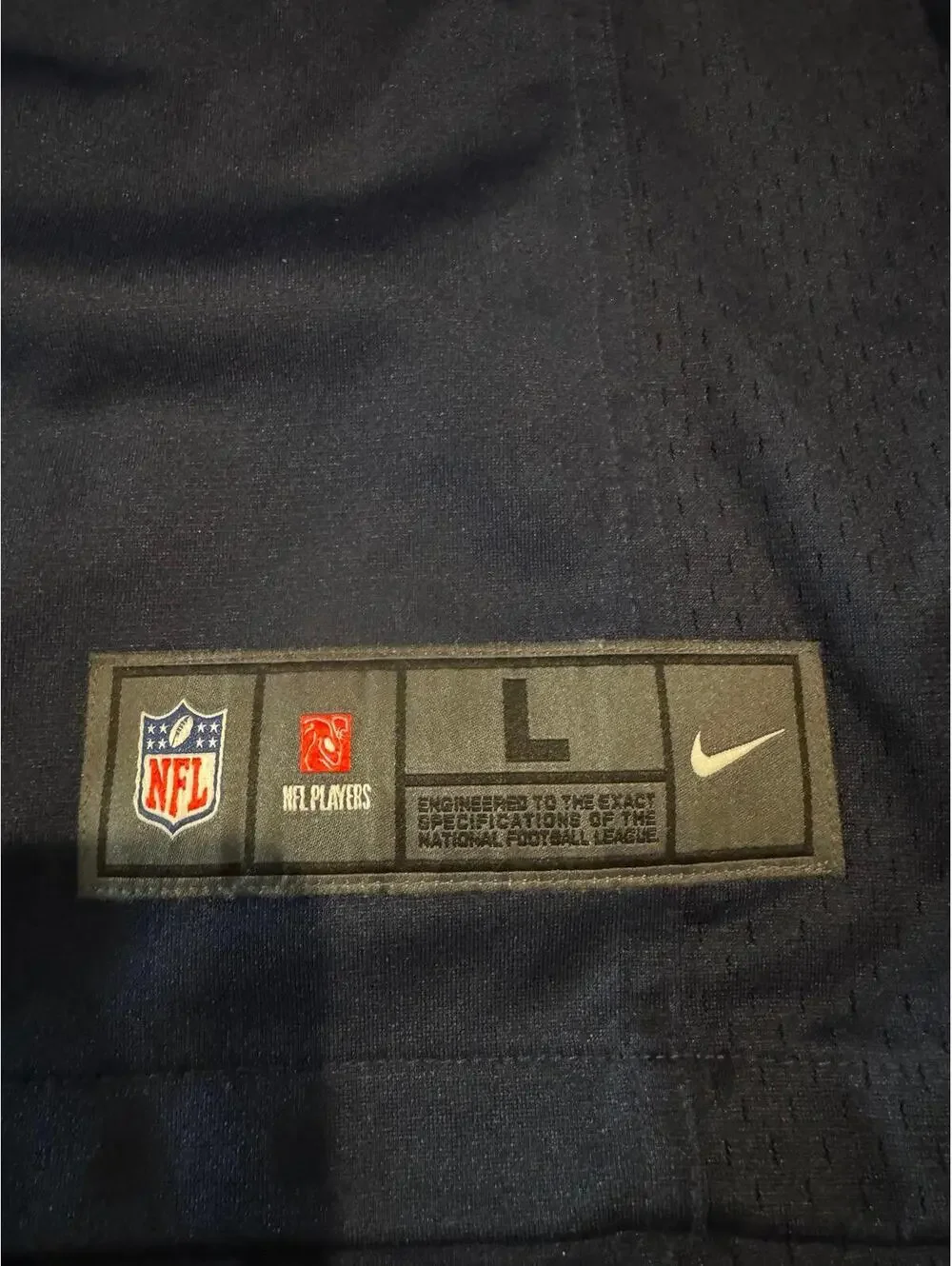 Nike Dallas Cowboys Van Esch Navy/White Jersey Sz L EUC